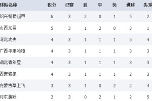  联赛积分榜首，卫冕冠军领跑群雄
